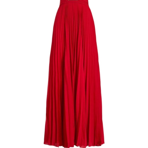 MARCIANO Red Pleated Dress - Picture 3 of 16